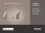 oticon Oticon Siya 1 miniRITE Instructions For Use Manual