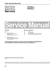 Philips VR752/39 Service Manual