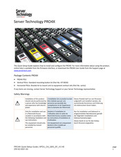 LEGRAND Server Technology PRO4X Quick Setup Manual