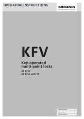 Siegenia KFV AS 2750 Operating Instructions Manual