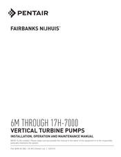 Pentair Fairbanks Nijhuis Series Installation, Operation And Maintenance Manual