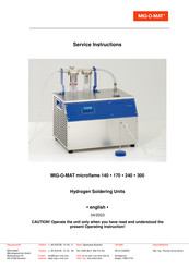 MIG-O-MAT microflame 170 Service Instructions Manual