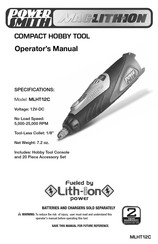 POWER SMITH MAG LITHION MLHT12C Operator's Manual