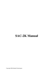 RADIKAL TECHNOLOGIES SAC-2K Manual