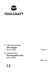 TOOLCRAFT 2475766 Original Instructions Manual