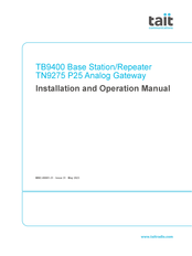Tait TB9400 Installation And Operation Manual