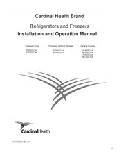 Cardinal Health 20EFEECAA Installation And Operation Manual