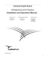Cardinal Health 17LREECAA Installation And Operation Manual