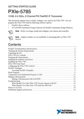National Instruments PXIe-5785 Getting Started Manual
