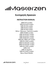 Masterzen XPR W106DT Instruction Manual