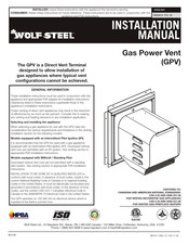 Wolf Steel GPV Installation Manual