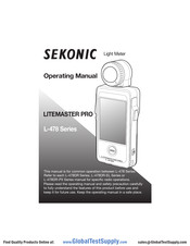 Sekonic PocketWizard L-478DR Operating Manual
