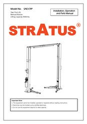 Stratus SAE-C9P Installation, Operation, And Parts Manual