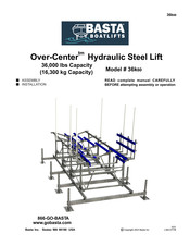 Basta Boatlifts Over-Center 36k60 Assembly And Installation Instruction
