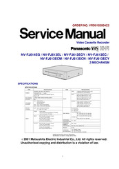 Panasonic NV-FJ613ECN Service Manual