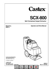 Castex SCX-800 Operator And Parts Manual