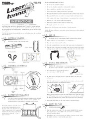 Tiger Electronics Laser Tennis 08-005 Instructions