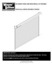 Wayne-Dalton DS-75 Installation Instructions Manual