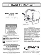 Fimco 110-3PT-5880 Owner's Manual