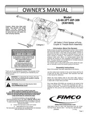 Fimco LG-60-3PT-WP-309 Owner's Manual