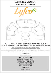 Lyfco Kivik 166-1-58 Assembly Manual