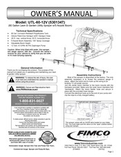 Fimco UTL-60-12V Owner's Manual