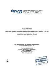 PCB Piezotronics ICP M355B02 Installation And Operating Manual