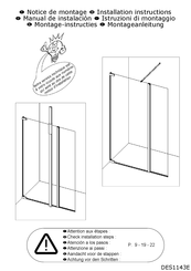 Kinedo Kinequartz DUO DES1143E Installation Instruction