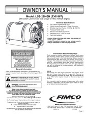Fimco LSS-280-EH Owner's Manual