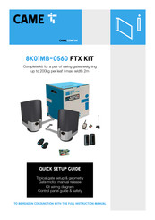 CAME 8K01MB-0560 Quick Setup Manual