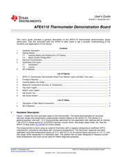 Texas Instruments AFE4110 User Manual