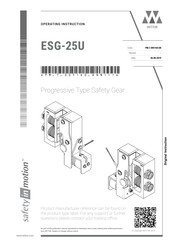 WITTUR safety in motion ESG-25U Operating Instructions Manual