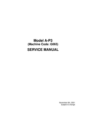 Ricoh A-P3 Service Manual