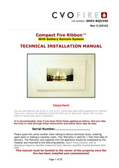 CVO Fire Compact Fire Ribbon Technical Installation Manual