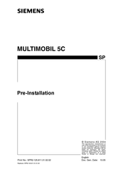 Siemens MULTIMOBIL 5C Pre-Installation