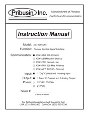 Pribusin RCI-100-SER Instruction Manual