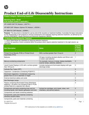 HP JG589A Product End-Of-Life Disassembly Instructions