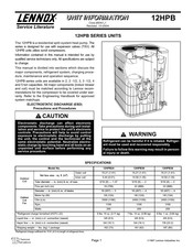 Lennox 12HPB30 Manual