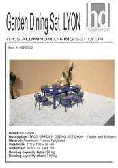 Home Decor LYON 202364 Assembly Instructions Manual