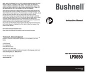 Bushnell LPX650 Instruction Manual