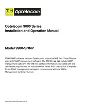 TKH Optelecom 9900-SNMP Installation And Operation Manual