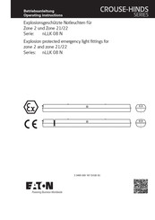 Eaton Crouse-Hinds nLLK 08 N Series Operating Instructions Manual