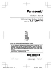 Panasonic KX-TGMA44C Installation Manual