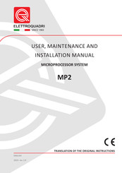 ELETTROQUADRI MP2 User, Maintenance And Installation Manual