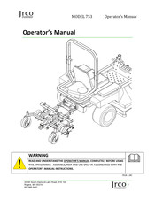 Jrco 753 Operator's Manual