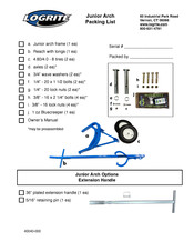LogRite Junior Arch Owner's Manual