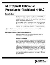 National Instruments NI 6704 Calibration Procedure