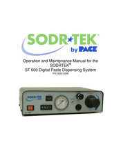 Pace SODRTEK ST 600 Operation And Maintenance Manual