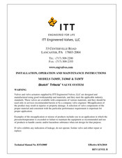 Itt Skotch Trifecta T4305F Installation, Operation And Maintenance Instructions