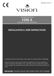 Vision V250 A Installation & User's Instructions